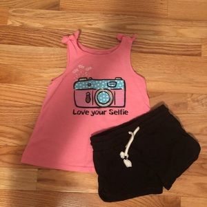 Lightning Bug 2 Piece Tank & Shorts Girls Size 4